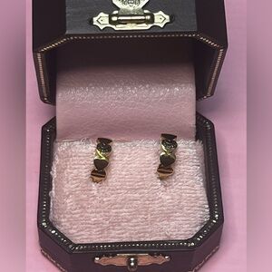 Juicy Couture heart huggie earrings